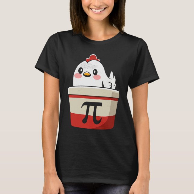 Camiseta Chicken Pot Pi Symbol Math Boys Girls (Frente)