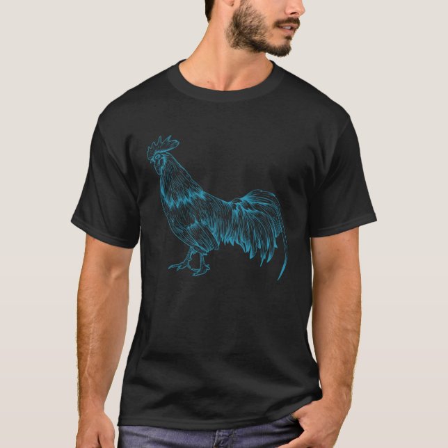 Camiseta Chicken retro Men Women Rooster Chicken   3 (Frente)