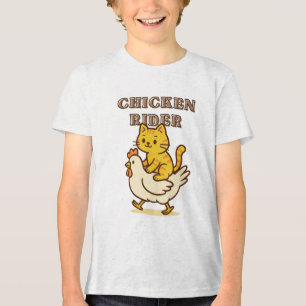 Camiseta Chicken Rider - Cartoon Chicken Engraçado