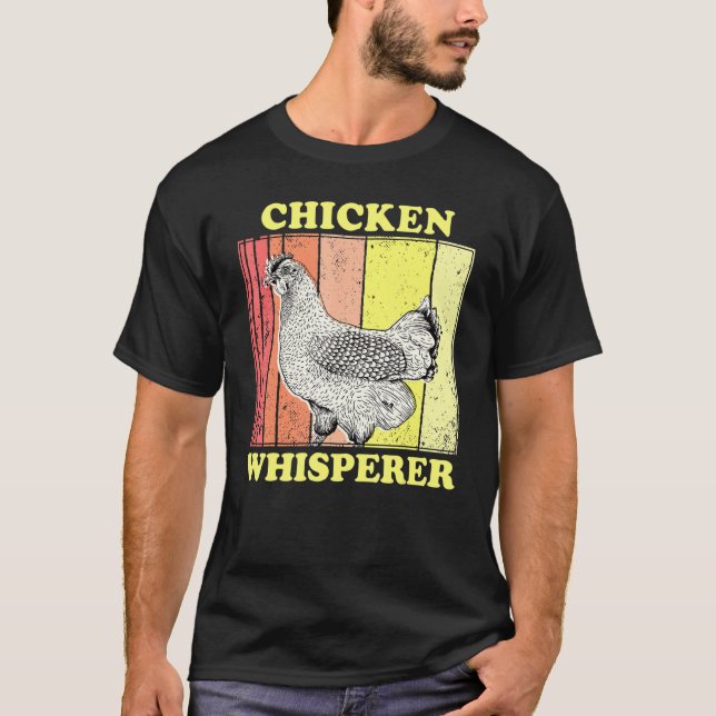 Camiseta Chicken Whisperer Retro Vintage Funny Farming Chic (Frente)