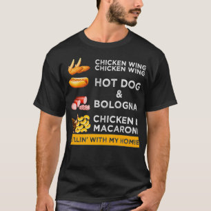 Camiseta Chicken Wing Chicken Wing Hotdog e Bologna