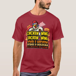 Camiseta Chicken Wing Chicken Wing Hotdog e Bologna
