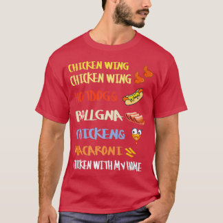 Camiseta Chicken Wing Chicken Wing Hotdog e Bologna