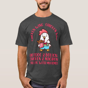 Camiseta Chicken Wing Chicken Wing Song Hot Dog Bologna Mac