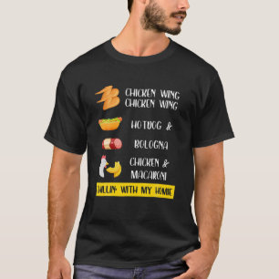 Camiseta Chicken Wing Hotdog E Bologna Fast Comida Lover