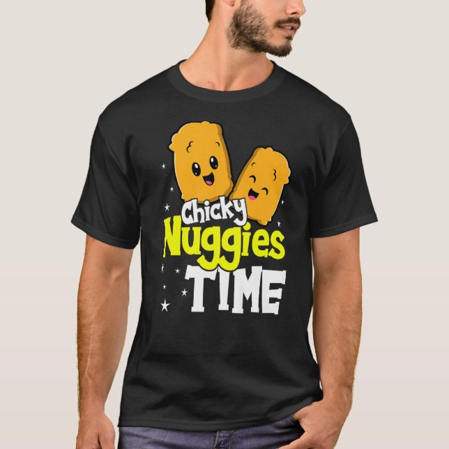 Camiseta Chicky Nuggets Time Nuggets Chicken Nugget (Frente)