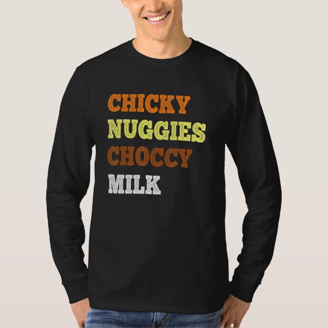 Camiseta Chicky Nuggy Choccy milk Chicken Nugget Memory (Frente)