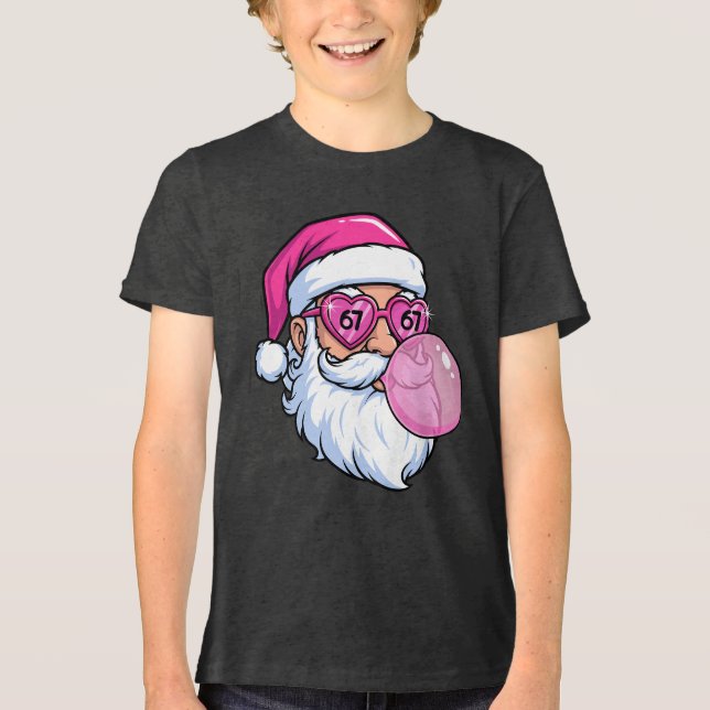 Camiseta Chiclete 6 7 Papai Noel Natal  (Frente)