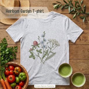 Camiseta Chicória de Trevo Flor Silvestre Botânica