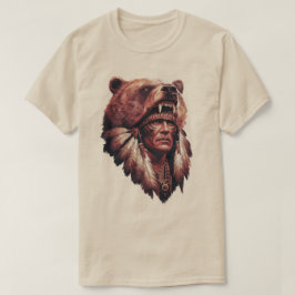 Camiseta Chief with a bear skin