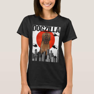 Camiseta Chienzilla Dogzilla Pastor Japonês De Brie