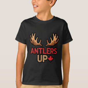 Camiseta Chifres Acima Orgulho Canadense Bandeira Canadá Fu