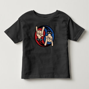 Camiseta Chifres de Diabo Rock and Roll Yin Yang