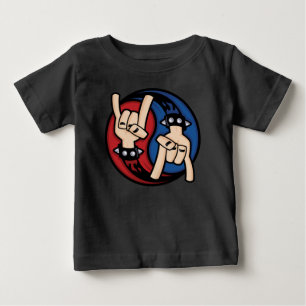 Camiseta Chifres de Diabo Rock and Roll Yin Yang