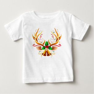 Camiseta Chifres de Renas Festivos Elegantes Natal Modern