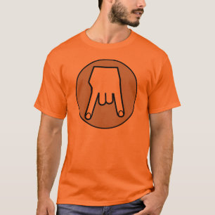 Camiseta chifres para baixo