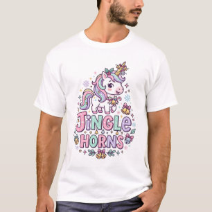 Camiseta Chifres Tilintantes de Unicórnio Vestuário Encanta