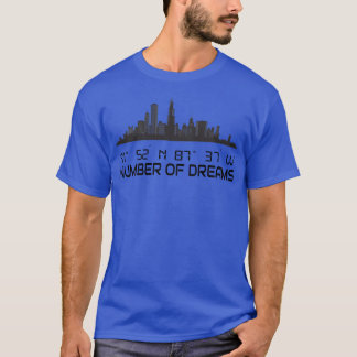 Camiseta Chigaco Skyline GPS Coordena a Cidade dos Sonhos
