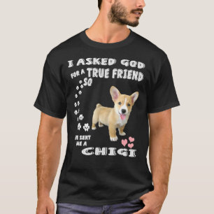 Camiseta Chigi Dog Costume Corgi Chihuahua Mãe Pai Chigi