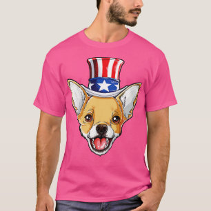 Camiseta Chihuahua 4 de julho para masculinas Meninas Menin