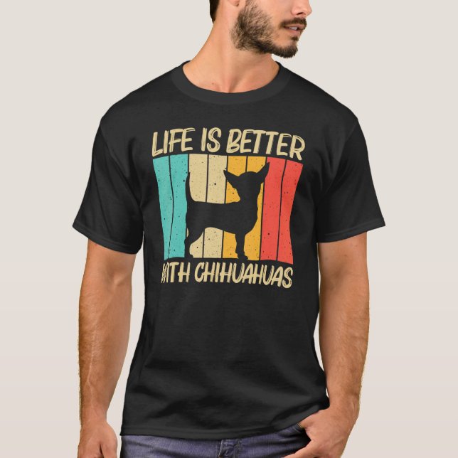 Camiseta Chihuahua Bonita Para Homens Mulheres Chihuahua Pe (Frente)