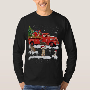 Camiseta Chihuahua Caminhão Vermelho Feliz Natal X mas U
