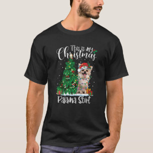 Camiseta Chihuahua Christmas Lights Pajama Dog Xmas