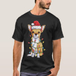 Camiseta Chihuahua Christmas Santa Hat Xmas Tree Lights Dog<br><div class="desc">Chihuahua Christmas Santa Hat Xmas Tree Lights Men</div>