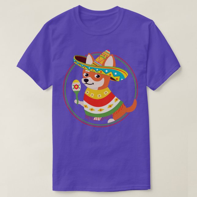 Camiseta Chihuahua Cinco De Mayo Mexicano (Frente do Design)