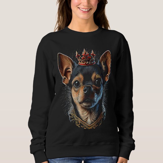 Camiseta Chihuahua com coroa (Frente)