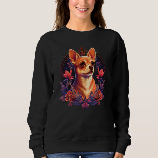 Camiseta Chihuahua Cute Dog Beautiful Flowers Girl Plant 7