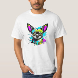 Camiseta Chihuahua Cyberpunk estilo Art Dog Lover