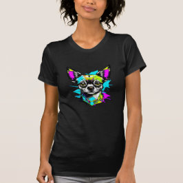 Camiseta Chihuahua Cyberpunk estilo Art Dog Lover