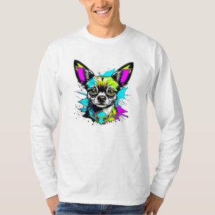 Camiseta Chihuahua Cyberpunk estilo Art Dog Lover