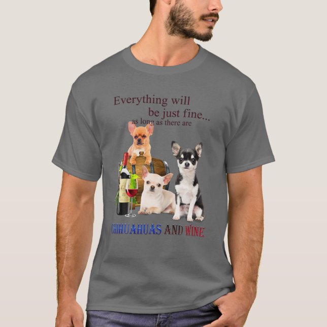 Camiseta Chihuahua Dog Engraçado Estilo Retroativo Oferece  (Frente)
