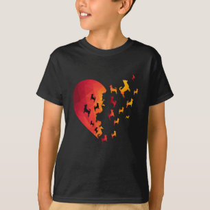 Camiseta Chihuahua Dog Heart Shirt Engraçado Teto Animal Gr