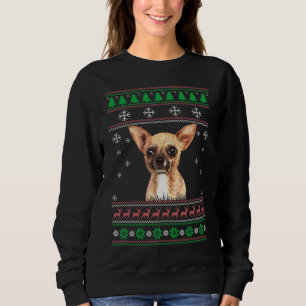 Camiseta Chihuahua Dog Lover Feio Natal Suor Xmas
