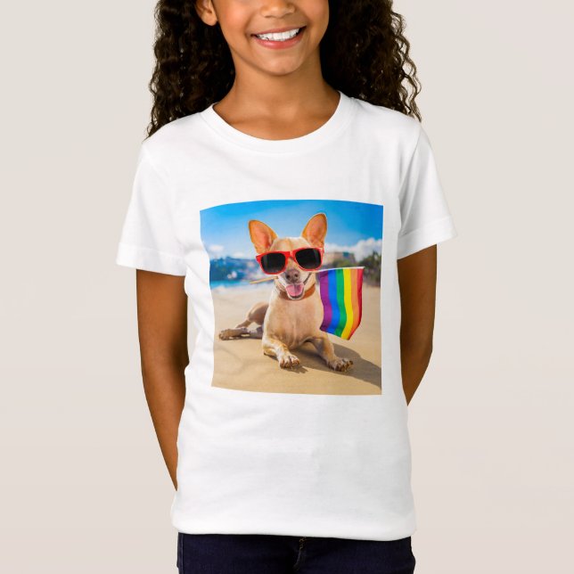 Camiseta Chihuahua Dog na praia (Frente)