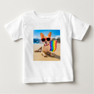 Camiseta Chihuahua Dog na praia