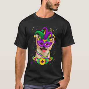 Camiseta Chihuahua Dog Pover Mardi Gras Carnival Engraçado