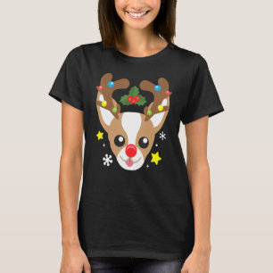 Camiseta Chihuahua Dog Reindeer Engraçada Cachorro Bonito M