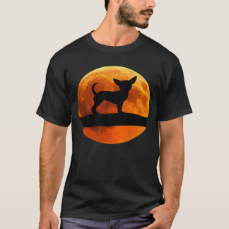 Camiseta Chihuahua Dog Silhouette Moon chiwawa lover Classi