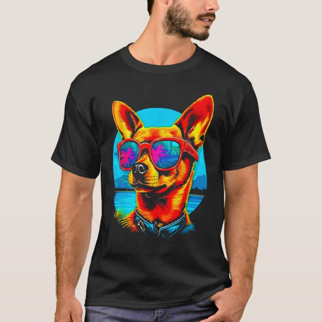 Camiseta Chihuahua Dog Sunglasses (Frente)