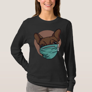 Camiseta Chihuahua Dog Vestindo Máscara Impressão Animal Ch