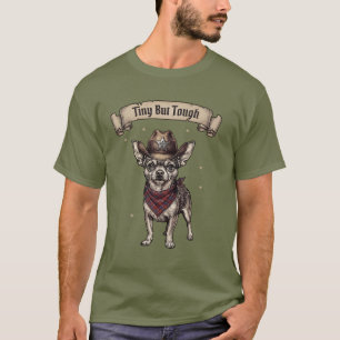 Camiseta Chihuahua 'Duro Mas Pequeno' arrasa com estilo cow
