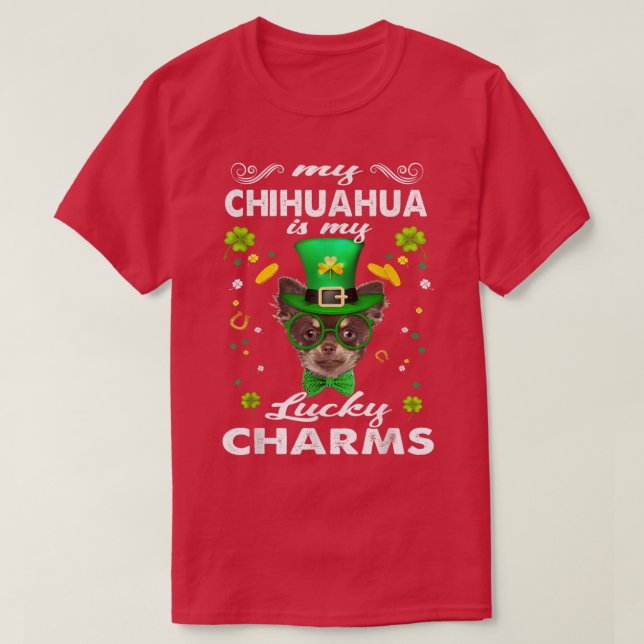 Camiseta Chihuahua É Minha Sorte De Dia de São Patrício De  (Frente do Design)