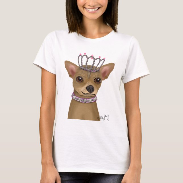 Camiseta Chihuahua e Tiara (Frente)