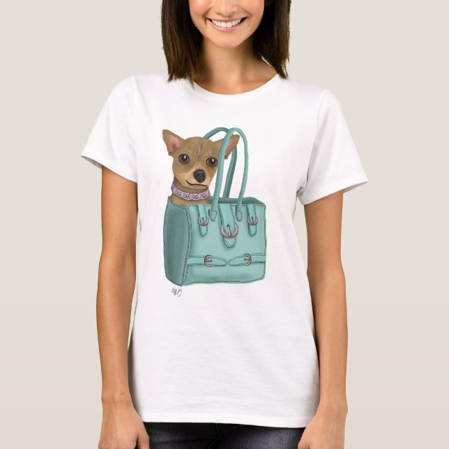 Camiseta Chihuahua em Bag (Frente)