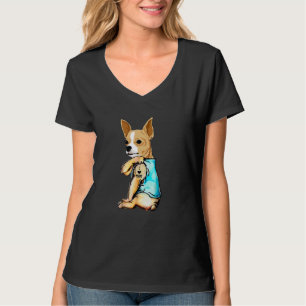 Camiseta Chihuahua Eu Amo Mamãe Tattoo