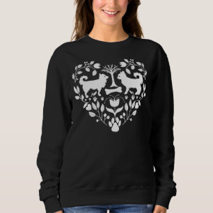 Camiseta Chihuahua Folk Art Preto E Branco